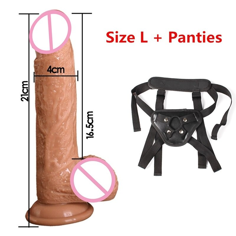 Huge Realistic Silicone Penis for Women / Adult Masturbator Dildo with Panties - EVE's SECRETS