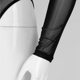 Men's Transparent Mesh Bodysuit with Zipper Back / Male Sexy High Cut See-Through Underwear - EVE's SECRETS