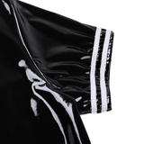 Men's Shiny Body Latex Zipper Clubwear / Sexy Open Crotch Wetlook Romper Bodysuit - EVE's SECRETS