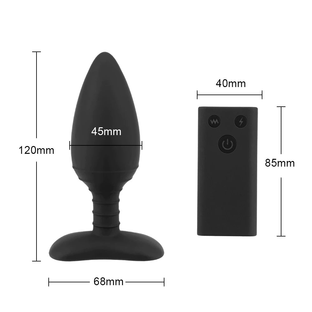 Electric Shock Anal Plug Vibrator / Remote Control Anus Buttplug Dilator - EVE's SECRETS