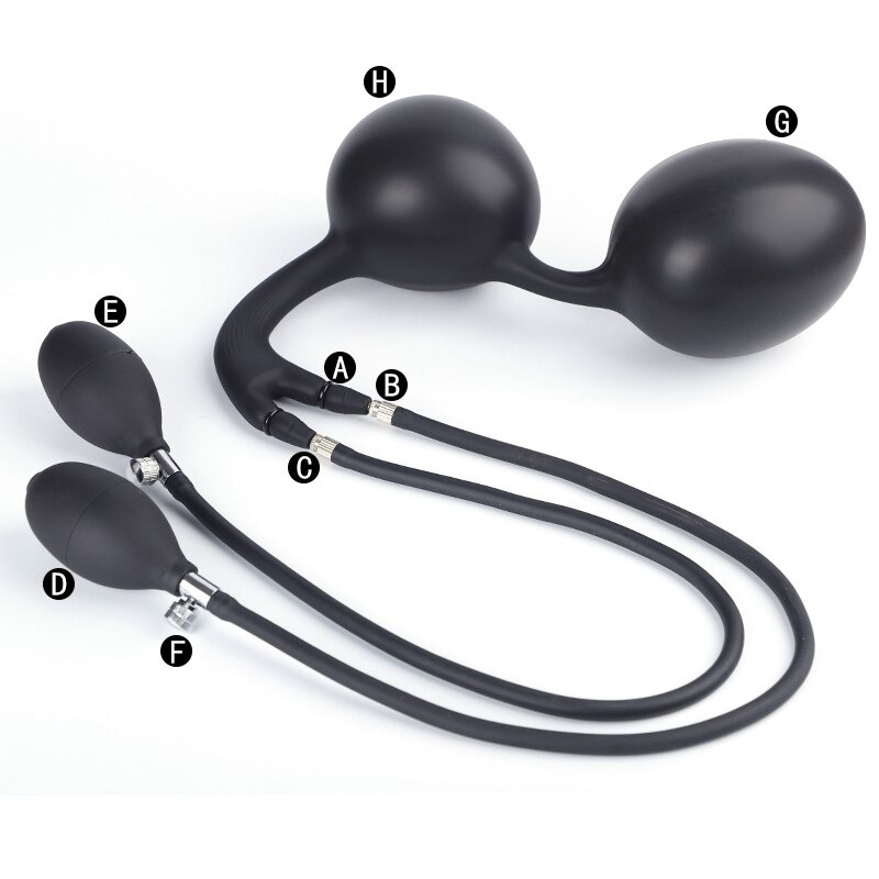 Inflatable Anal Beads Expander / Deep Expandable Plug Prostate Massager With Rings / Huge Butt Plug - EVE's SECRETS