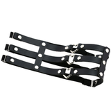 Intimate Elastic Leg Ring Harness with Metal Heart / Women's Synthetic Leather Harness - EVE's SECRETS