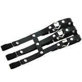 Intimate Elastic Leg Ring Harness with Metal Heart / Women's Synthetic Leather Harness - EVE's SECRETS