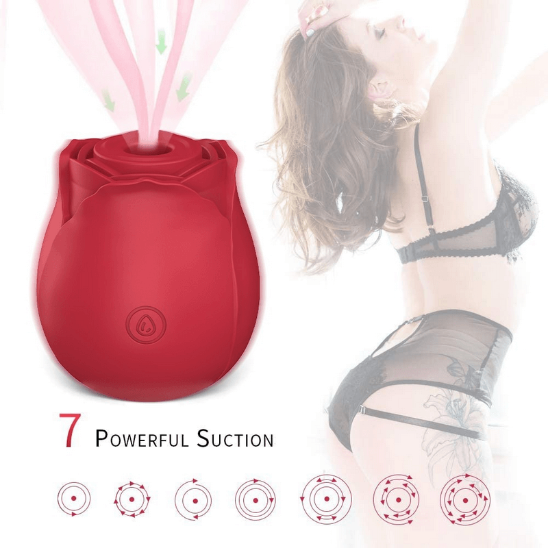 Intimate Sucking Vibrator for Women / Rose Shape Clitoris Stimulation / Adult Powerful Sex Toy - EVE's SECRETS