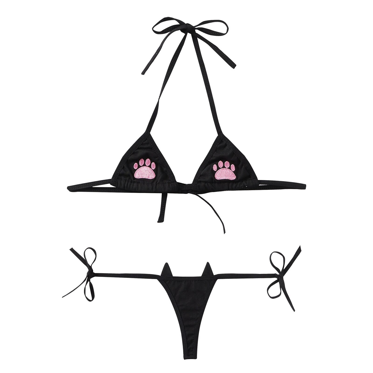 Intimates Bra Sets for Ladies / Sexy Lingerie with Embroidered Paw / Women's Erotic G-string - EVE's SECRETS