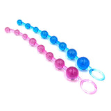 Jelly Anal Beads / Orgasm Plug Play Pull Ring Ball / Anus Stimulator Butt Product for Men and Women - EVE's SECRETS