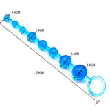 Jelly Anal Beads / Orgasm Plug Play Pull Ring Ball / Anus Stimulator Butt Product for Men and Women - EVE's SECRETS