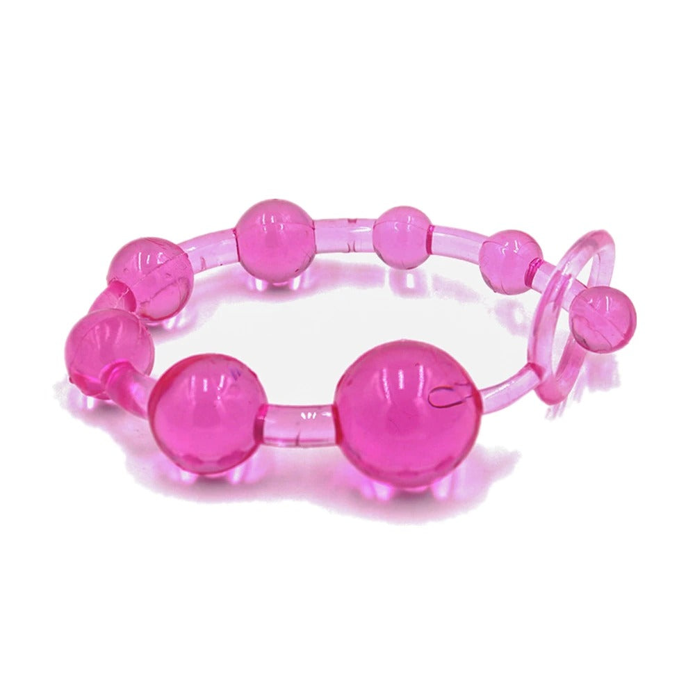 Jelly Anal Beads / Orgasm Plug Play Pull Ring Ball / Anus Stimulator Butt Product for Men and Women - EVE's SECRETS
