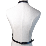 Ladies Leather Straps Body Suspenders with Chains / Fetish Styled Body Harness Accessories - EVE's SECRETS