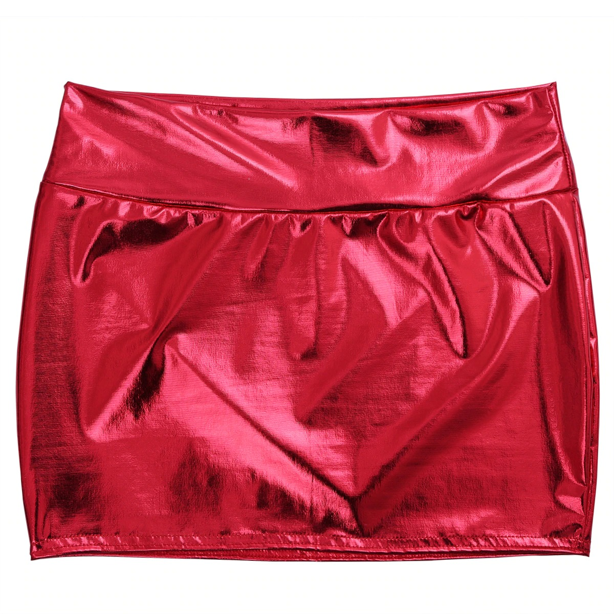 Ladies Patent Leather Mini Skirt / Sexy Shiny Snug-Fittin Skirt - EVE's SECRETS