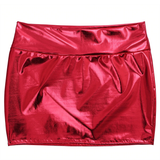 Ladies Patent Leather Mini Skirt / Sexy Shiny Snug-Fittin Skirt - EVE's SECRETS