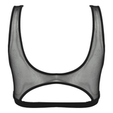 Ladies' Sheer Sleeveless U-Neck Crop Top / Sexy Mesh Bralette / Erotic Outfits for Women - EVE's SECRETS