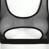 Ladies' Sheer Sleeveless U-Neck Crop Top / Sexy Mesh Bralette / Erotic Outfits for Women - EVE's SECRETS