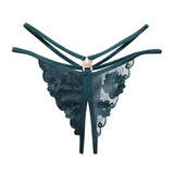 Ladies Transparent Embroidery Briefs / Adult Erotic Lingerie with Lace / Sexy Bikini Panties - EVE's SECRETS