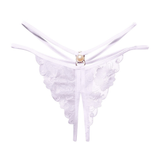Ladies Transparent Embroidery Briefs / Adult Erotic Lingerie with Lace / Sexy Bikini Panties - EVE's SECRETS