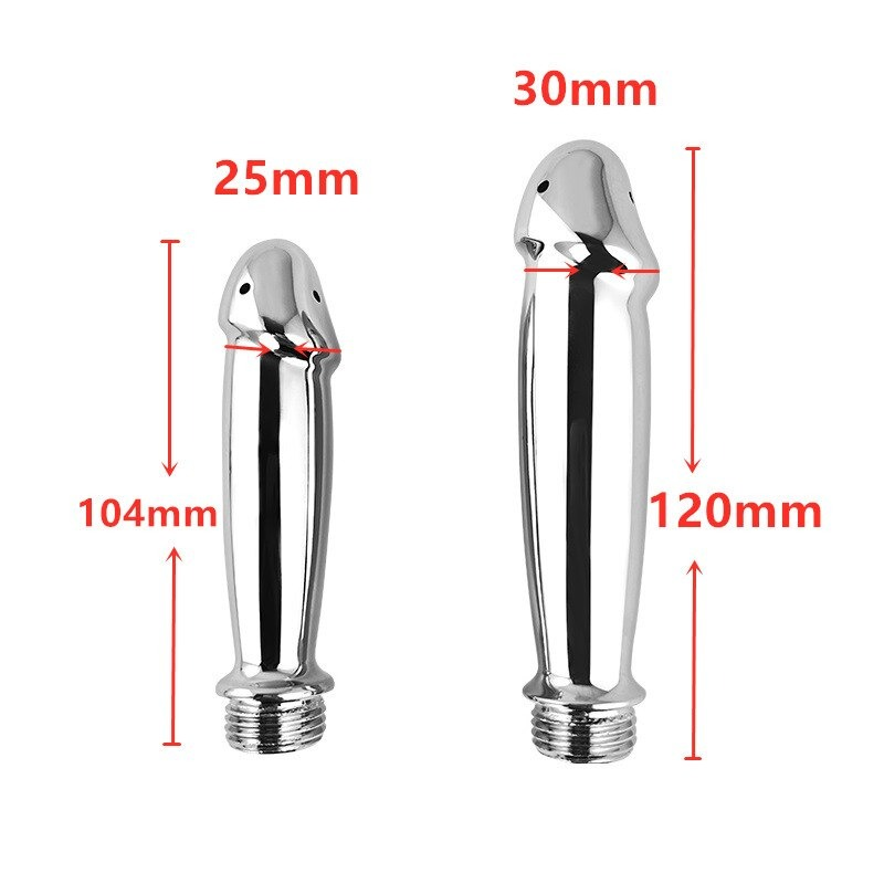 Large and Small Stainless Steel Anal Enema Nozzle Shower / Erotic Anal Cleaning Kit / Sex Toys for Men & Women - EVE's SECRETS