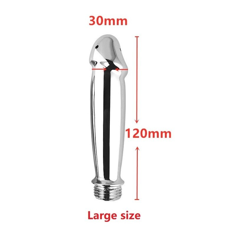 Large and Small Stainless Steel Anal Enema Nozzle Shower / Erotic Anal Cleaning Kit / Sex Toys for Men & Women - EVE's SECRETS