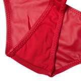 Leather Thongs And Push Up Bra For Women / Sexy Lingerie Set / Female Erotic Underwear - EVE's SECRETS