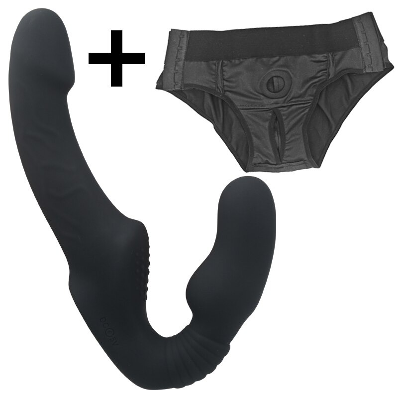 Lesbian Wearable Dildo Vibrator / Strap-On Double Penetration G Spot Clitoris Stimulator - EVE's SECRETS