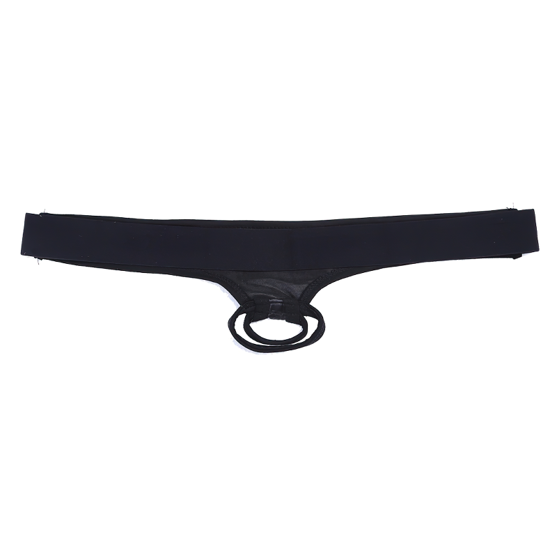Lingerie Gay Penis Hole Sissy Nightwear Panties / Open Butt Patent Leather Bikini Underpants - EVE's SECRETS