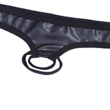 Lingerie Gay Penis Hole Sissy Nightwear Panties / Open Butt Patent Leather Bikini Underpants - EVE's SECRETS