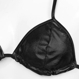 Lingerie Set with Bra, Panties and Leg Sleeves / Hot Shiny Bikini Set / Sexy Underwear for Women - EVE's SECRETS