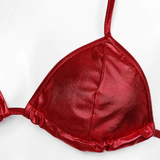 Lingerie Set with Bra, Panties and Leg Sleeves / Hot Shiny Bikini Set / Sexy Underwear for Women - EVE's SECRETS