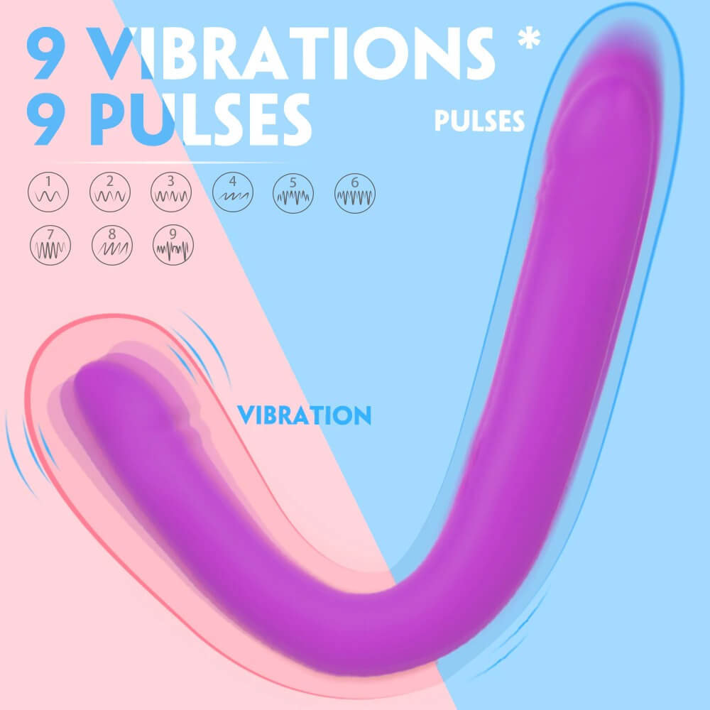 Long Female Vibrating Dildos / Women's Double-Sided Masturbator / Silicone Adult Sex Toys - EVE's SECRETS