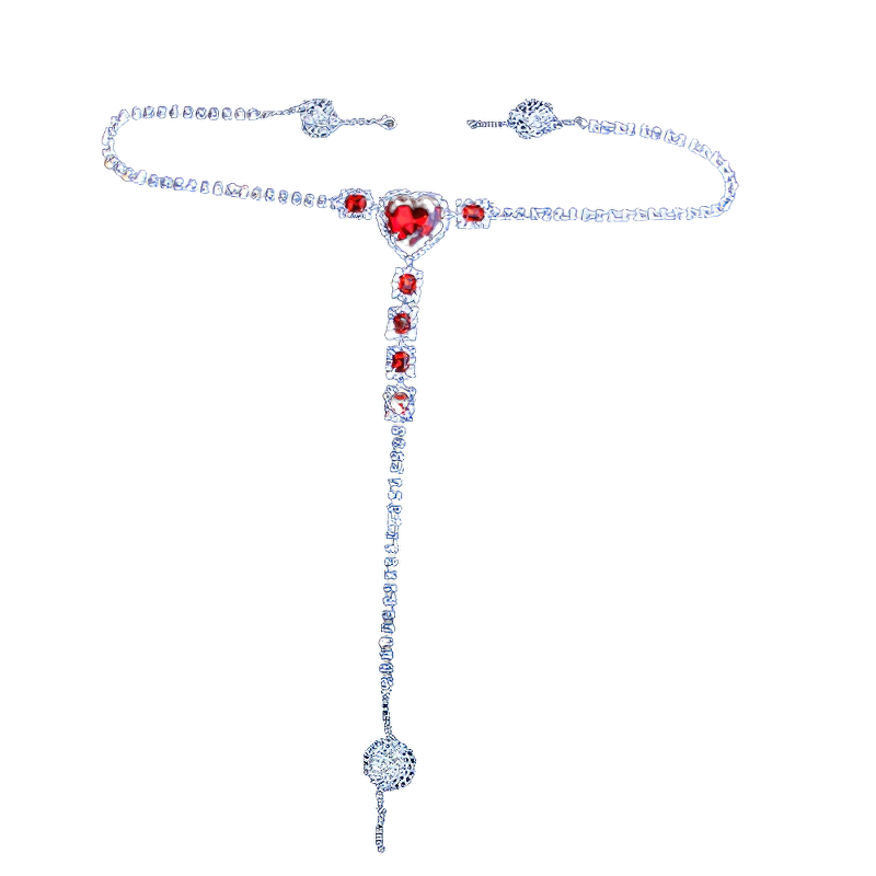 Luxury Crystal Bikini With Red Heart Stone For Women / Girl's Sexy Chains Underwear - EVE's SECRETS