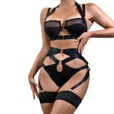 Luxury Erotic Lingerie For Women / 3-Pieces Push-Up Underwear Set