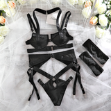 Luxury Erotic Lingerie For Women / 3-PIeces Underwear Set With Panty And Push-Up Bra - EVE's SECRETS