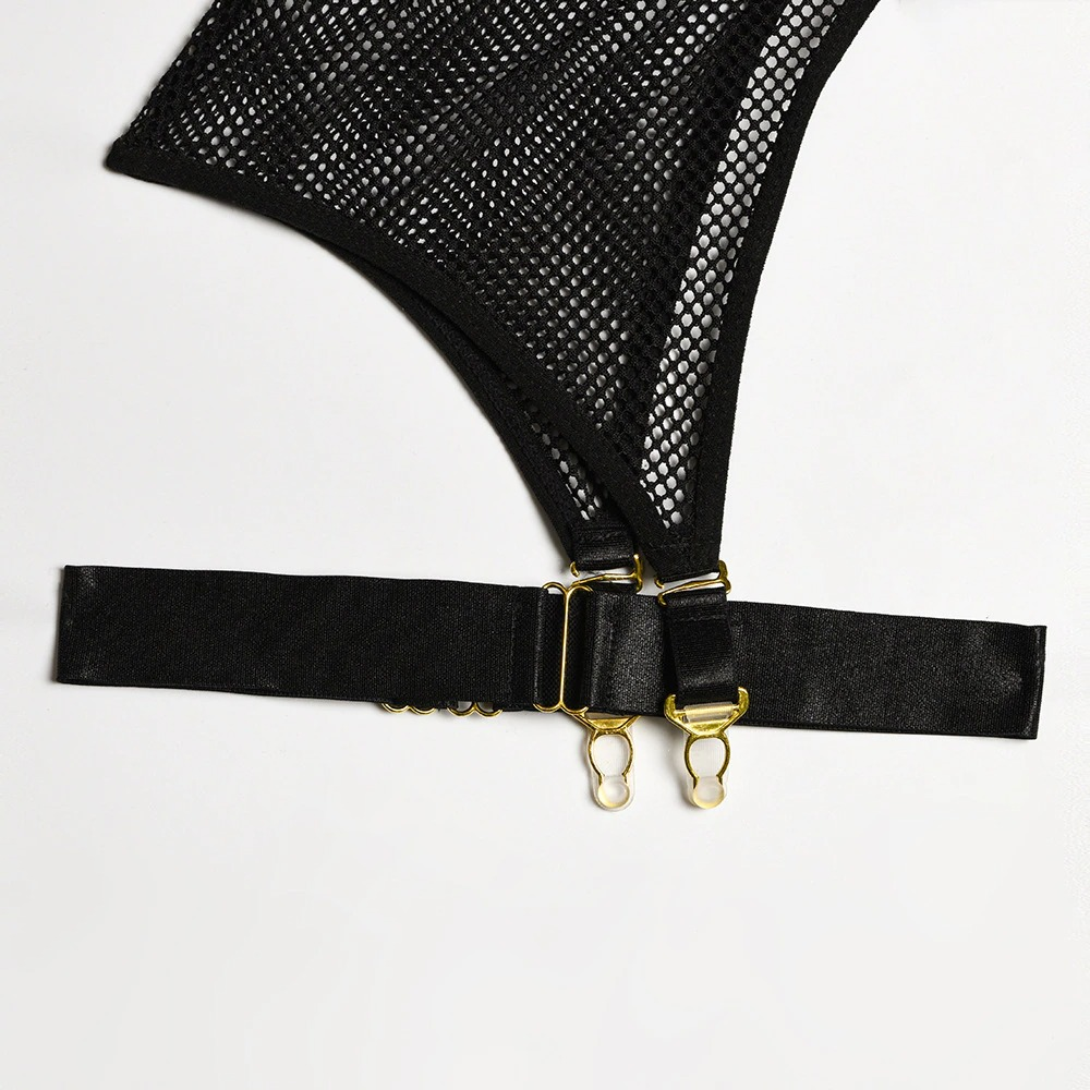 Luxury Hollow Out Exotic Sets With Garters / Sexy Hot Transparent Lingerie / Erotic Female Set - EVE's SECRETS