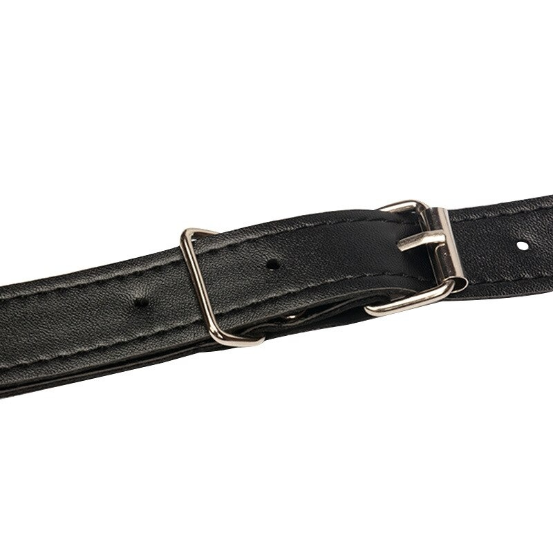 Male Black BDSM Bondage with Rivets / Chastity Pants / PU Leather Sexy Clothing - EVE's SECRETS