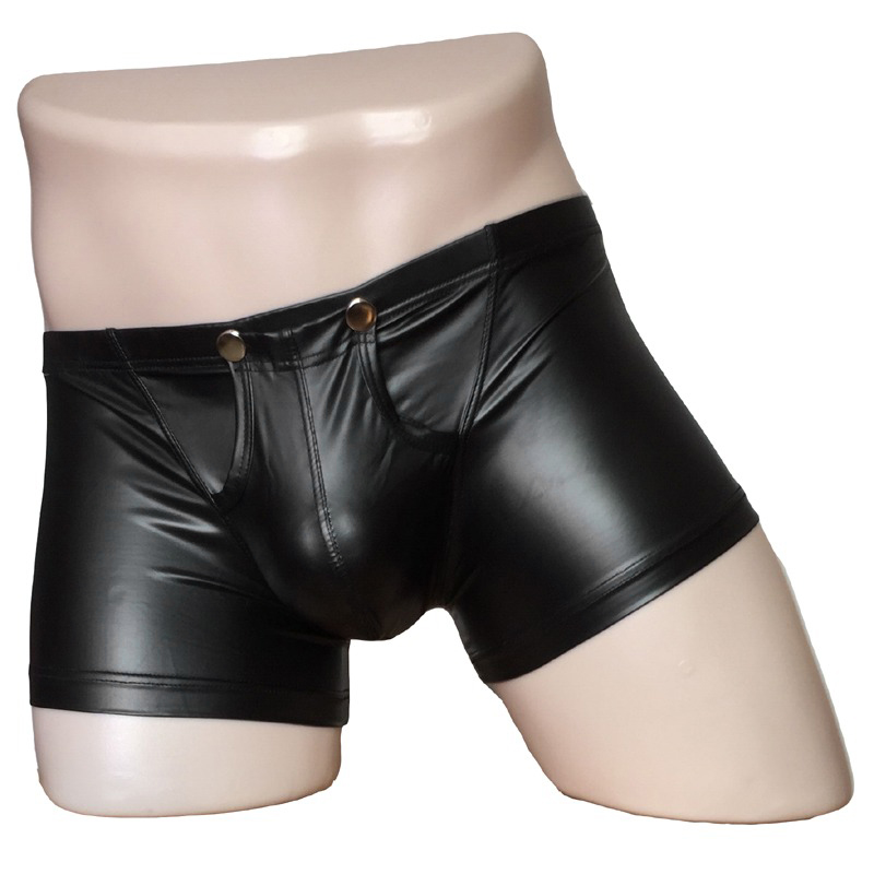 Male Black Boxer Underpants / Fly Pouch Briefs with Buttons / Men's Sexy Underwear - EVE's SECRETS