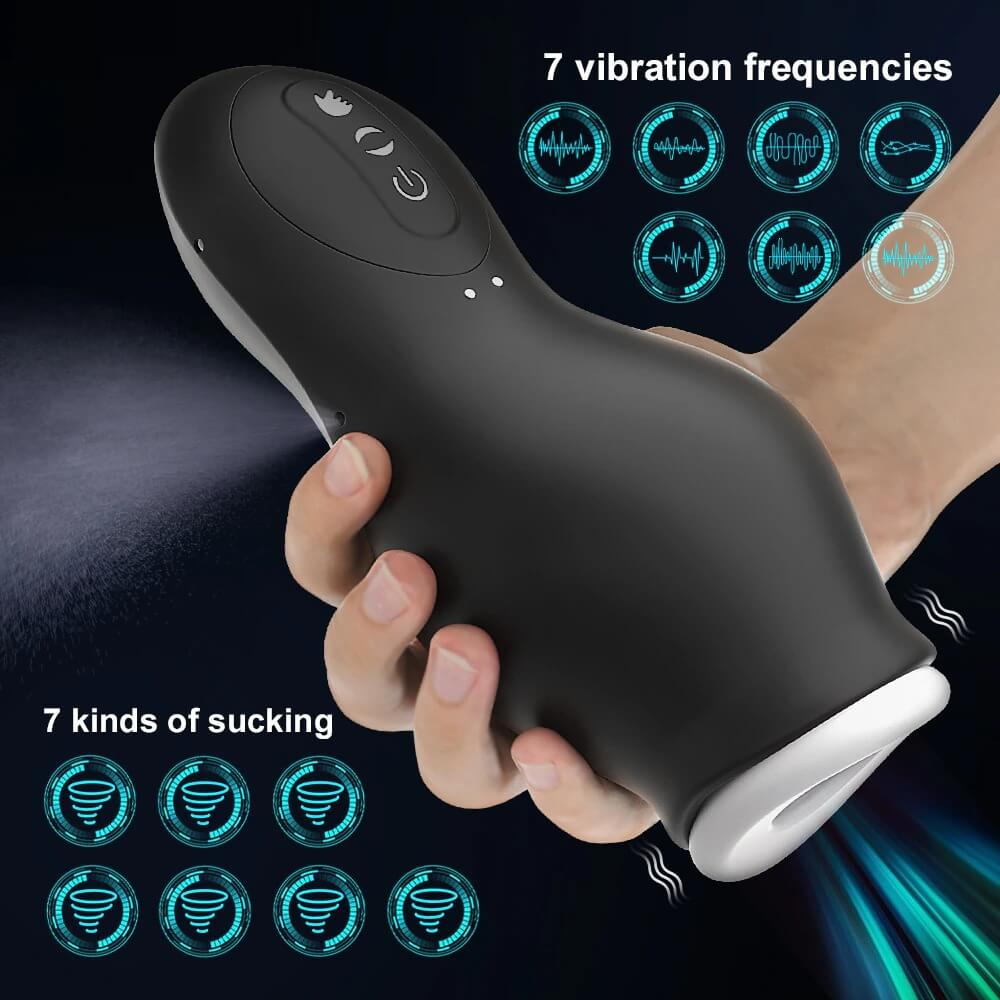 Male Blowjob Sex Toys / Sucking Vibrator for Men / Silicone Masturbation Cup - EVE's SECRETS