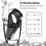 Male Cock Ring Vibrator / Adult Penis Massager / Soft Silicone Sex Toy Ring - EVE's SECRETS