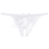 Male Low Rise Crotchless Lingerie / Lace Briefs Elastic Bulge Pouch / Open Butt Bowknot Underwear - EVE's SECRETS