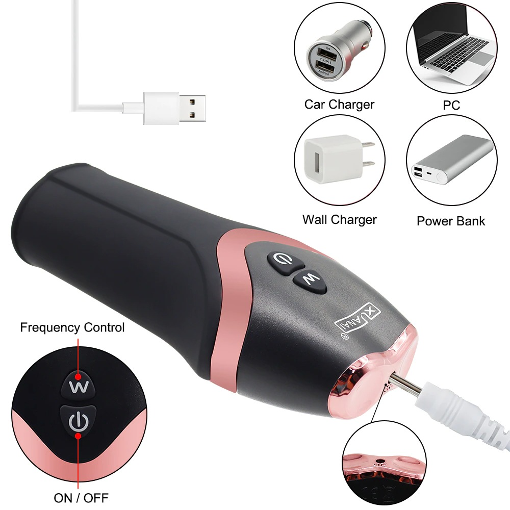 Male Masturbator for Delay Ejaculation / Adult Penis Stimulate Massager / Automatic Oral Sex Toy - EVE's SECRETS