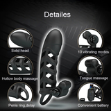 Male Masturbator Sex Toy / Cock Ring with Rabbit Clitoral Vibrator / Vibrator Penis - EVE's SECRETS