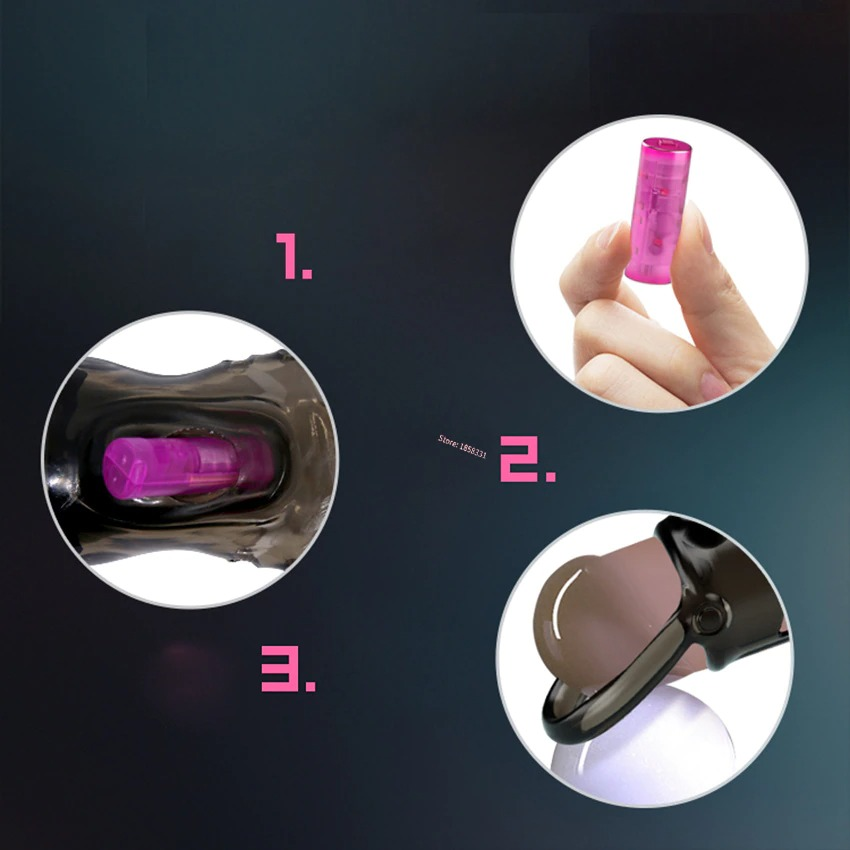 Male Masturbator Sex Toy / Cock Ring with Rabbit Clitoral Vibrator / Vibrator Penis - EVE's SECRETS