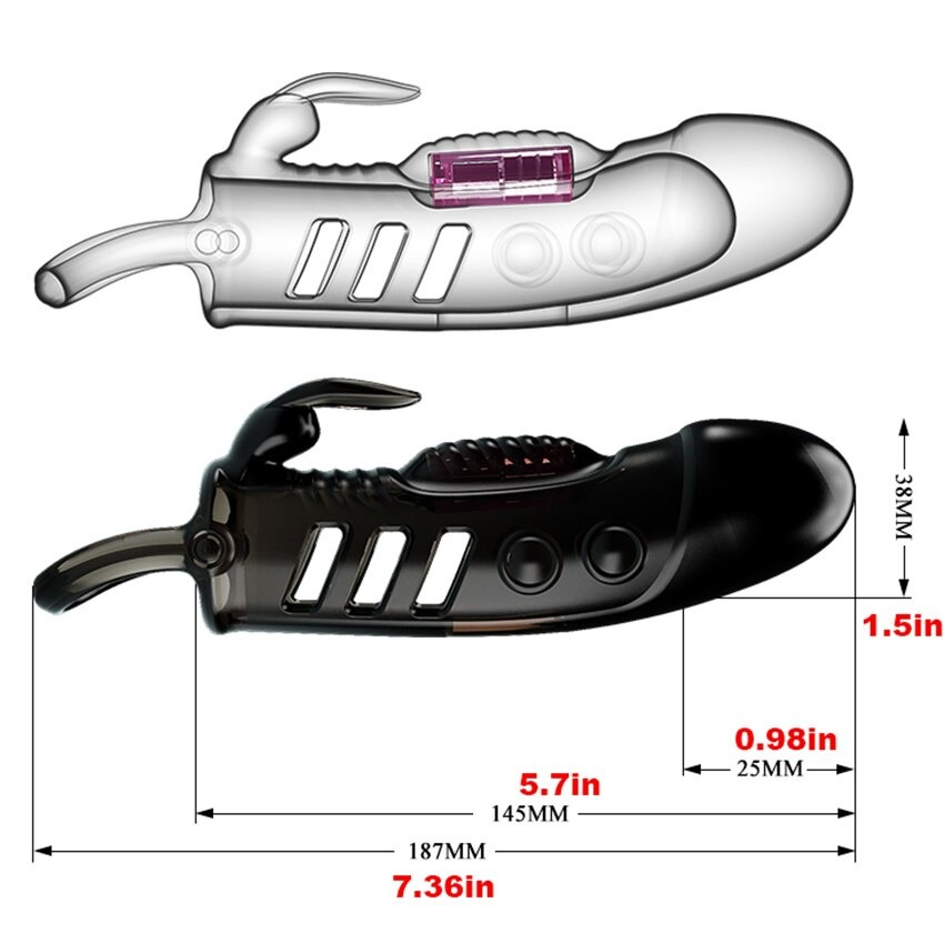 Male Masturbator Sex Toy / Cock Ring with Rabbit Clitoral Vibrator / Vibrator Penis - EVE's SECRETS