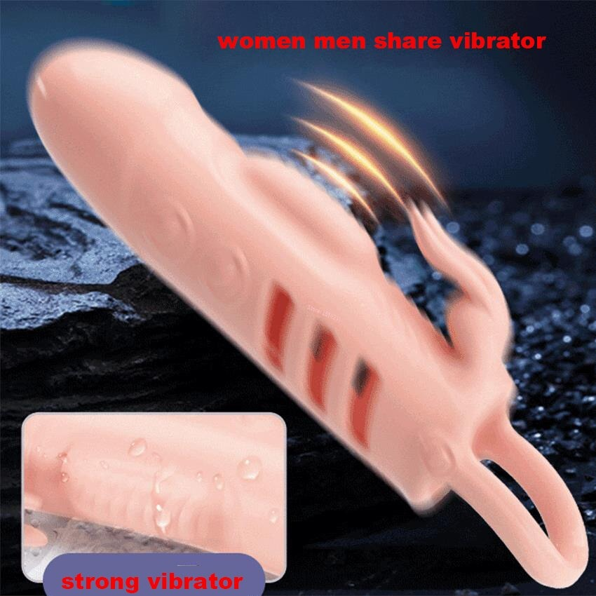 Male Masturbator Sex Toy / Cock Ring with Rabbit Clitoral Vibrator / Vibrator Penis - EVE's SECRETS