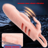 Male Masturbator Sex Toy / Cock Ring with Rabbit Clitoral Vibrator / Vibrator Penis - EVE's SECRETS
