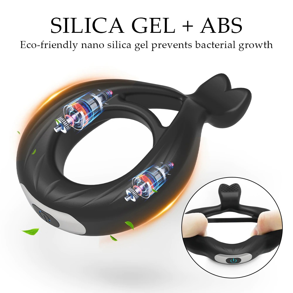 Male Penis Vibrating Ring for Delay Ejaculation with 10 Modes / Cock Ring for Men / Adult Sex Toys - EVE's SECRETS