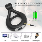 Male Penis Vibrating Ring for Delay Ejaculation with 10 Modes / Cock Ring for Men / Adult Sex Toys - EVE's SECRETS