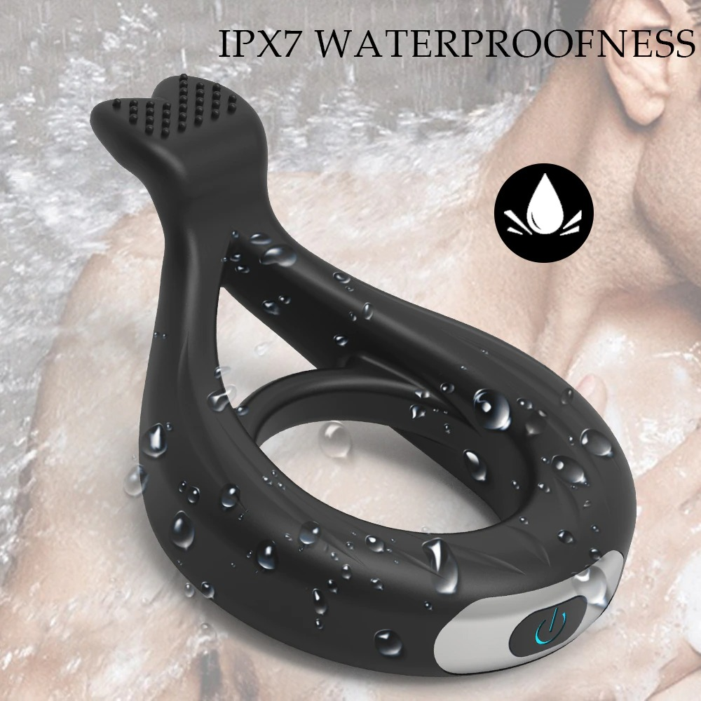 Male Penis Vibrating Ring for Delay Ejaculation with 10 Modes / Cock Ring for Men / Adult Sex Toys - EVE's SECRETS