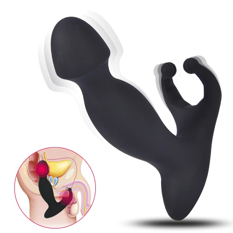 Male Prostate Massager-Vibrator / 10 Speed Black  Anal Stimulator / Silicone Sex Toys For Gay - EVE's SECRETS