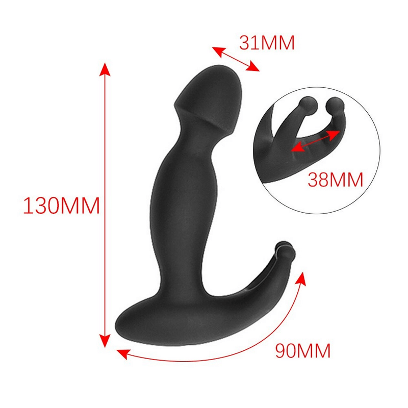 Male Prostate Massager-Vibrator / 10 Speed Black  Anal Stimulator / Silicone Sex Toys For Men - EVE's SECRETS