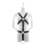 Male PU Leather Body Harness / Men's Black Adjustable Shoulder Belts - EVE's SECRETS