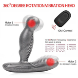 Male Rotating Vibrating Prostate Massager / Heating Butt Plug with Remote Control - EVE's SECRETS